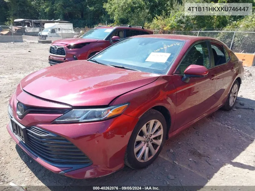 2019 Toyota Camry Le VIN: 4T1B11HKXKU746447 Lot: 40262076