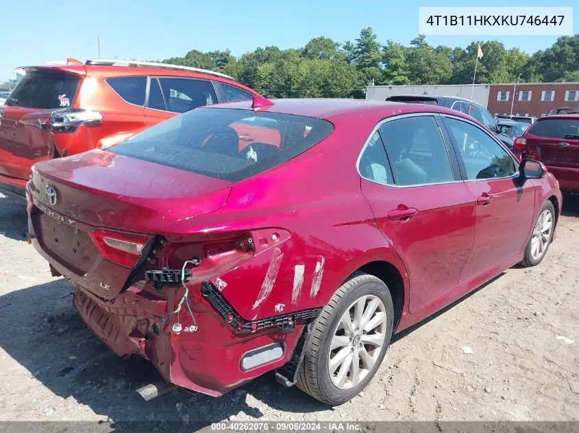 4T1B11HKXKU746447 2019 Toyota Camry Le