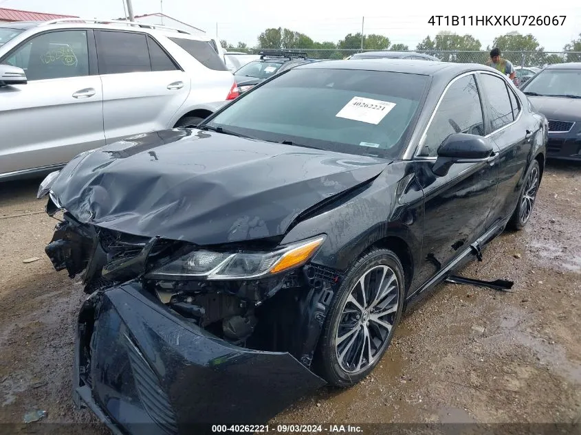 2019 Toyota Camry Se VIN: 4T1B11HKXKU726067 Lot: 40262221