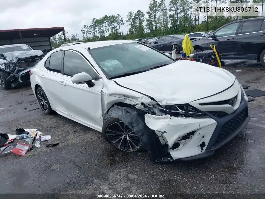 2019 Toyota Camry Se VIN: 4T1B11HK8KU806712 Lot: 40266747