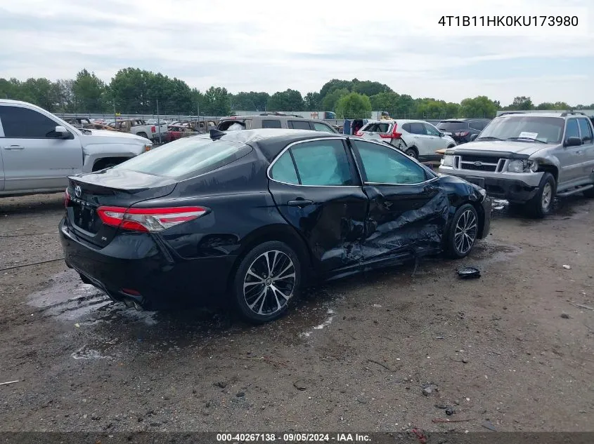 2019 Toyota Camry Se VIN: 4T1B11HK0KU173980 Lot: 40267138