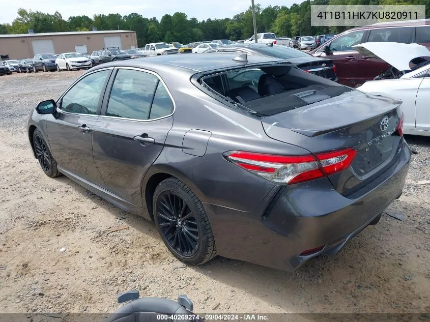 2019 Toyota Camry Se VIN: 4T1B11HK7KU820911 Lot: 40269274