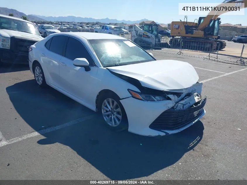 2019 Toyota Camry Le/Se/Xle/L VIN: 4T1B11HK1KU790031 Lot: 40269715