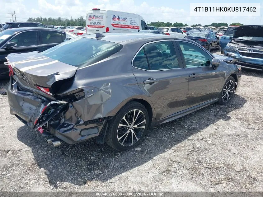 2019 Toyota Camry L/Le/Xle/Se/Xse VIN: 4T1B11HK0KU817462 Lot: 40276508