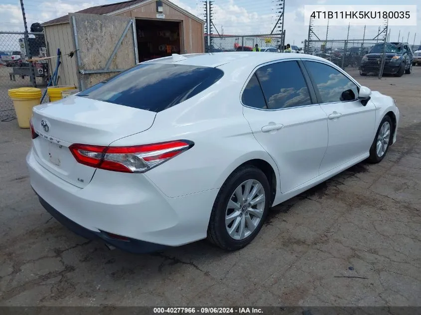 4T1B11HK5KU180035 2019 Toyota Camry Le