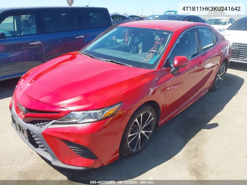 2019 Toyota Camry Se VIN: 4T1B11HK3KU241642 Lot: 40288083