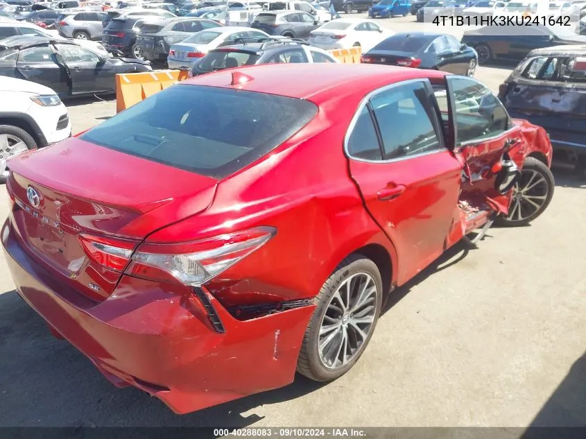 2019 Toyota Camry Se VIN: 4T1B11HK3KU241642 Lot: 40288083