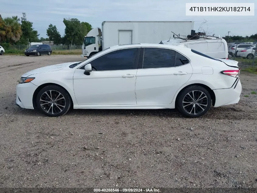 2019 Toyota Camry Se VIN: 4T1B11HK2KU182714 Lot: 40288546