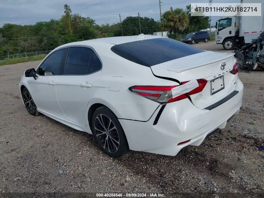 4T1B11HK2KU182714 2019 Toyota Camry Se