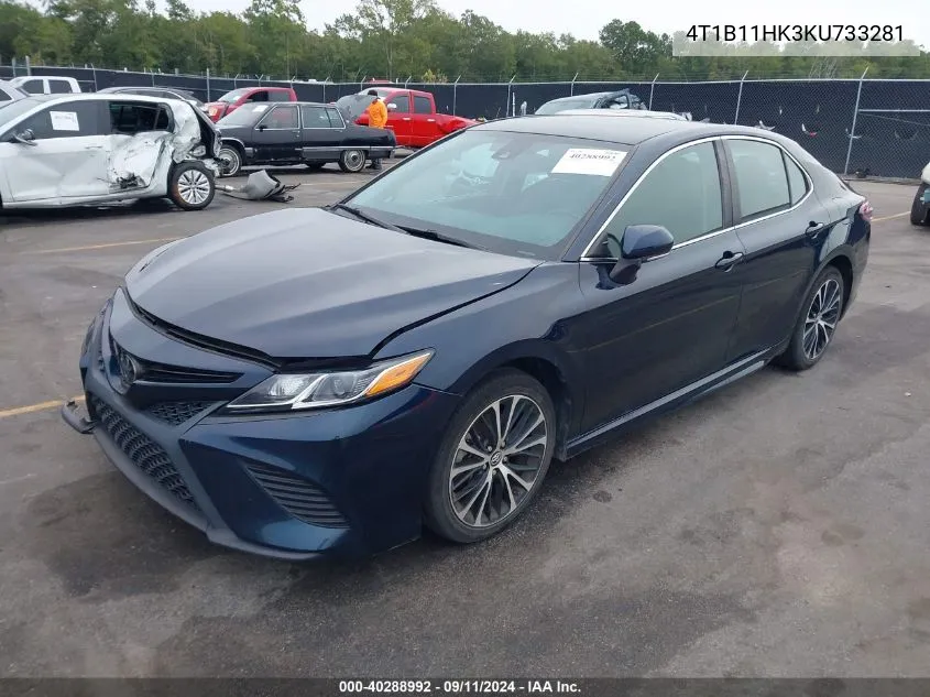 2019 Toyota Camry Se VIN: 4T1B11HK3KU733281 Lot: 40288992