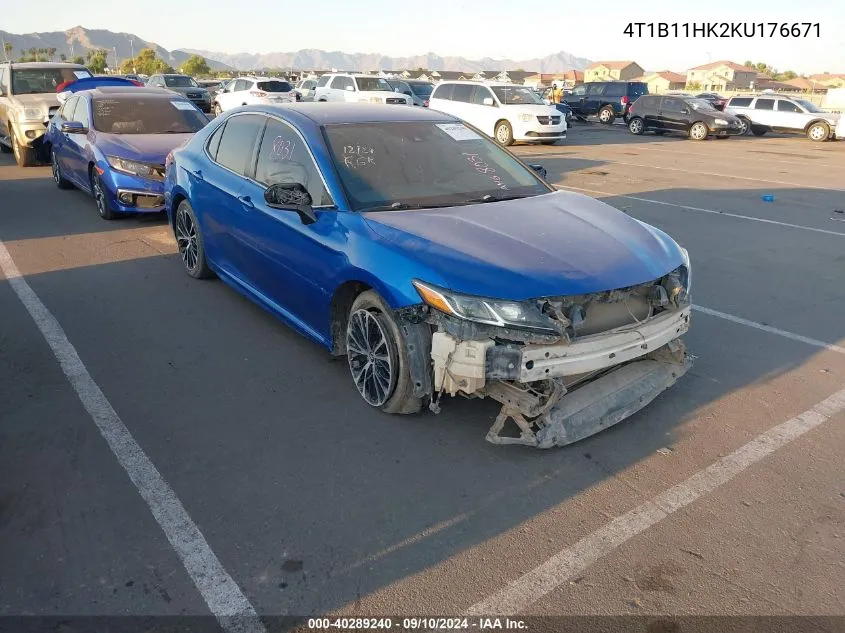 4T1B11HK2KU176671 2019 Toyota Camry Se