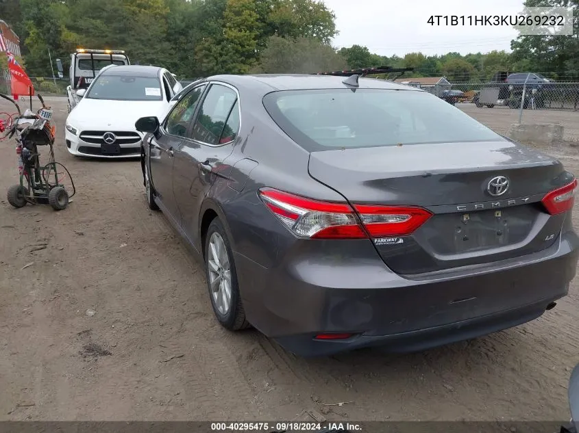 2019 Toyota Camry Le VIN: 4T1B11HK3KU269232 Lot: 40295475