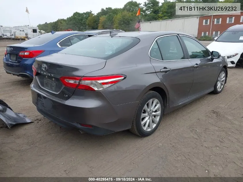 4T1B11HK3KU269232 2019 Toyota Camry Le