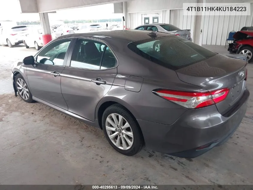 4T1B11HK4KU184223 2019 Toyota Camry Le