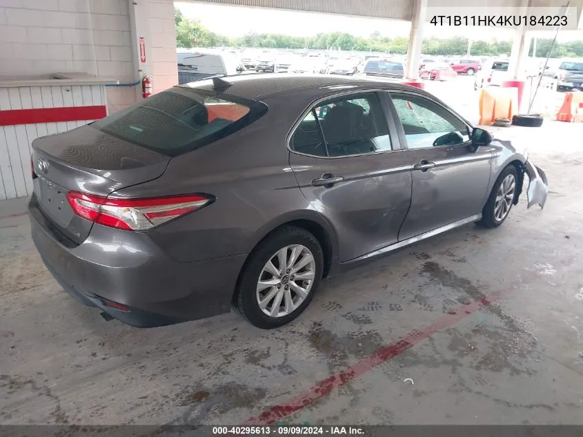 4T1B11HK4KU184223 2019 Toyota Camry Le