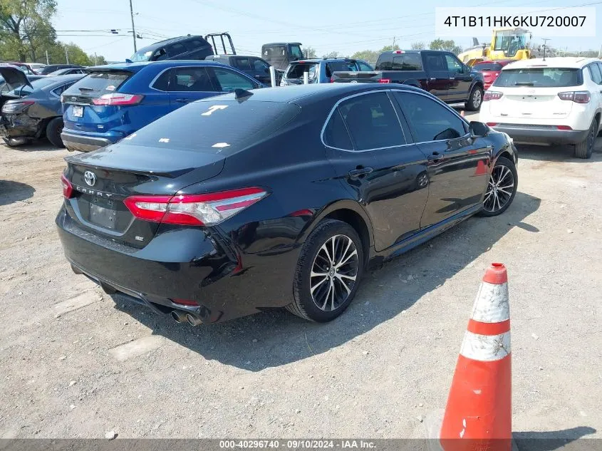 4T1B11HK6KU720007 2019 Toyota Camry Se