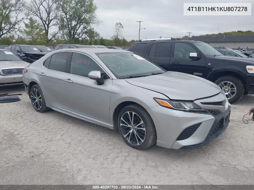 2019 Toyota Camry Se VIN: 4T1B11HK1KU807278 Lot: 40297703