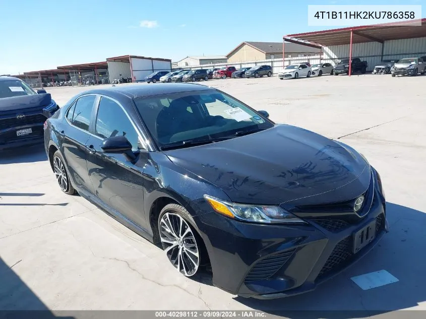 2019 Toyota Camry Se VIN: 4T1B11HK2KU786358 Lot: 40298112