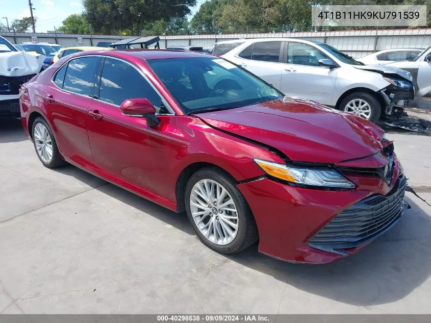 2019 Toyota Camry Xle VIN: 4T1B11HK9KU791539 Lot: 40298538