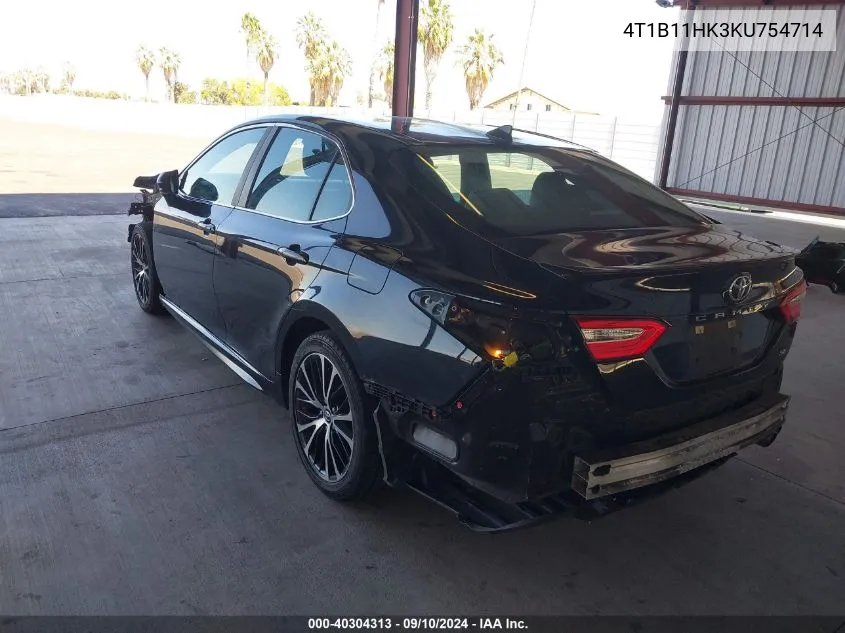 2019 Toyota Camry Se VIN: 4T1B11HK3KU754714 Lot: 40304313