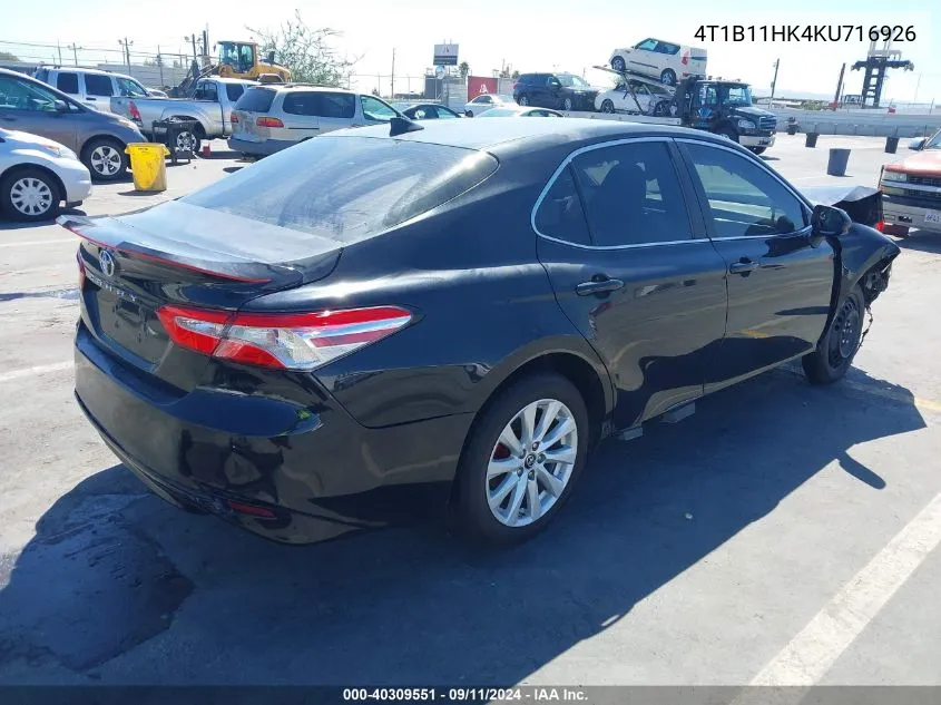 4T1B11HK4KU716926 2019 Toyota Camry L/Le/Xle/Se/Xse