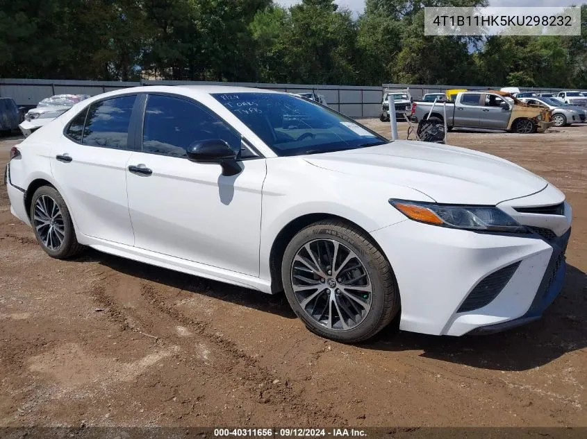 2019 Toyota Camry Se VIN: 4T1B11HK5KU298232 Lot: 40311656