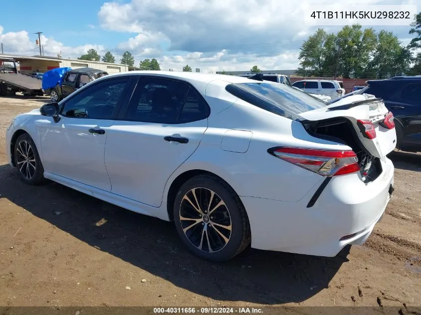 4T1B11HK5KU298232 2019 Toyota Camry Se