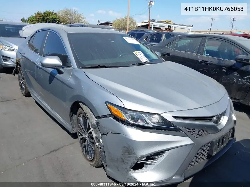 2019 Toyota Camry Se VIN: 4T1B11HK0KU766058 Lot: 40311946