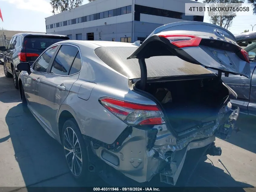 2019 Toyota Camry Se VIN: 4T1B11HK0KU766058 Lot: 40311946