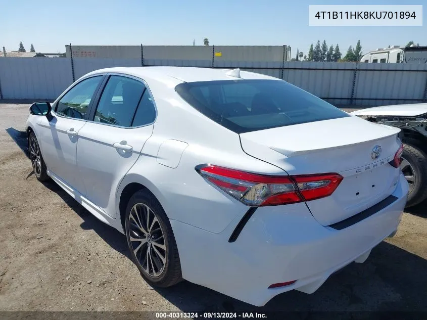 4T1B11HK8KU701894 2019 Toyota Camry Se