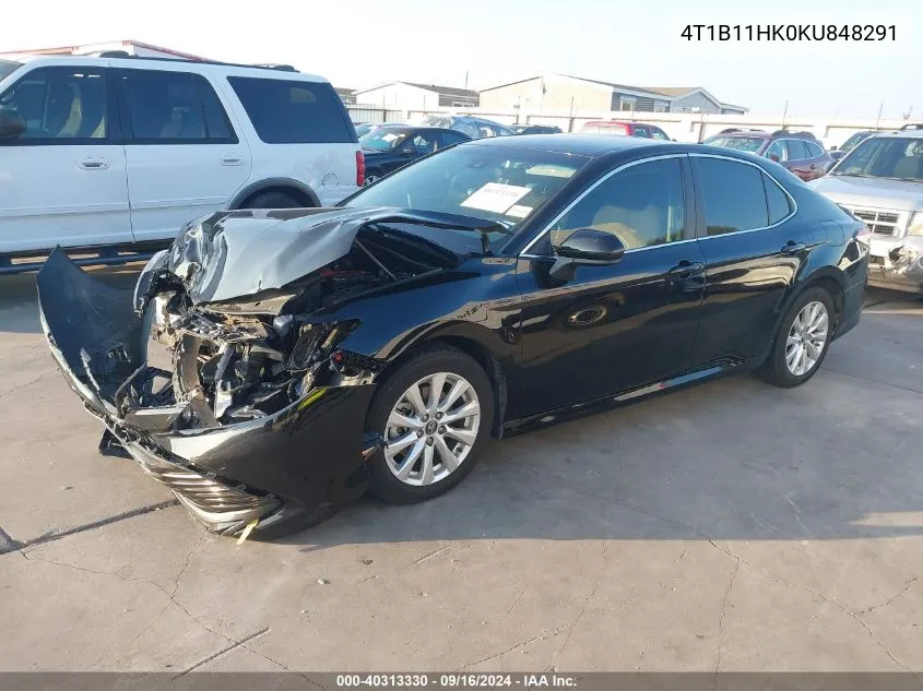 2019 Toyota Camry L/Le/Xle/Se/Xse VIN: 4T1B11HK0KU848291 Lot: 40313330