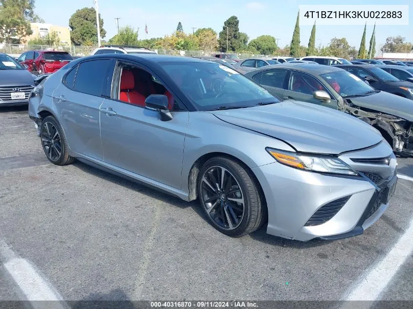 2019 Toyota Camry Xse/Xle VIN: 4T1BZ1HK3KU022883 Lot: 40316870