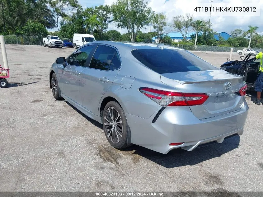 2019 Toyota Camry Se VIN: 4T1B11HK4KU730812 Lot: 40323193