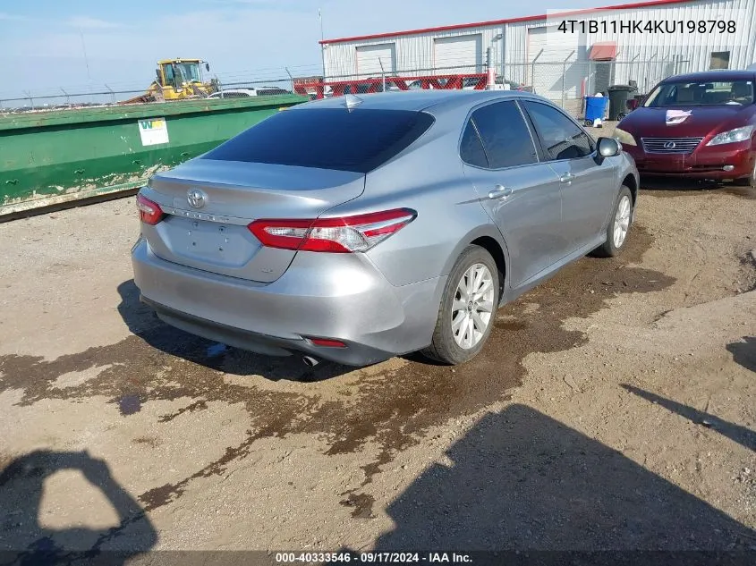 2019 Toyota Camry Le VIN: 4T1B11HK4KU198798 Lot: 40333546