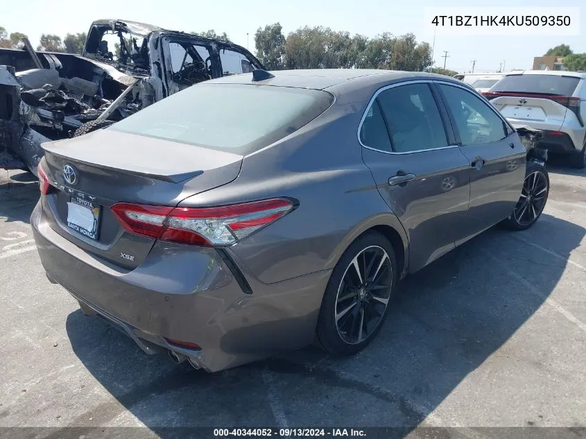 2019 Toyota Camry Xse V6 VIN: 4T1BZ1HK4KU509350 Lot: 40344052