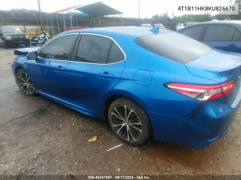 4T1B11HK8KU826670 2019 Toyota Camry Se