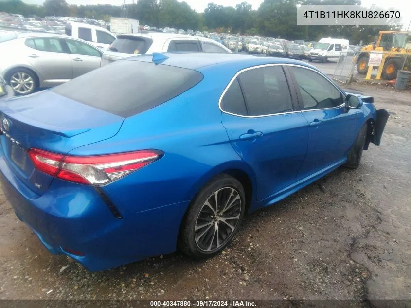 4T1B11HK8KU826670 2019 Toyota Camry Se