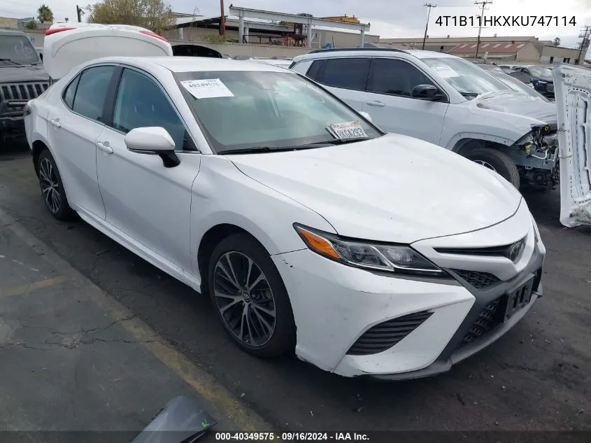 4T1B11HKXKU747114 2019 Toyota Camry Se