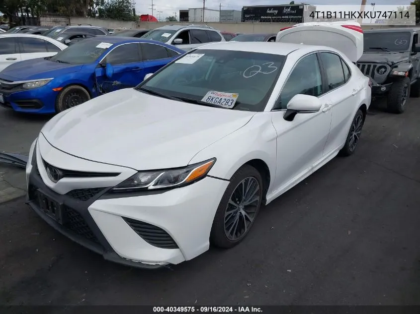 4T1B11HKXKU747114 2019 Toyota Camry Se