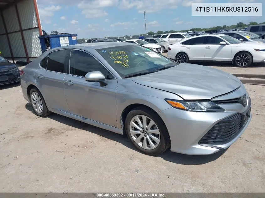 4T1B11HK5KU812516 2019 Toyota Camry Le