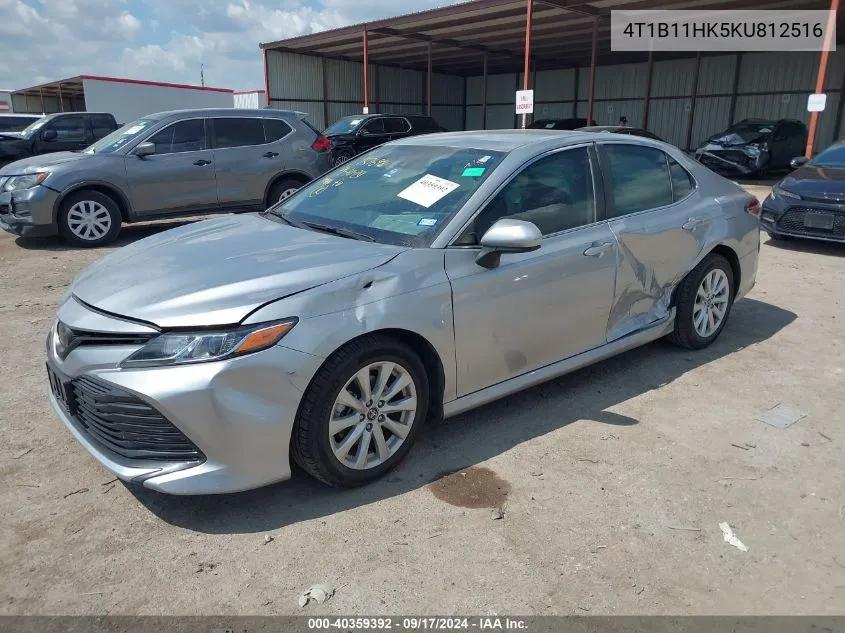 4T1B11HK5KU812516 2019 Toyota Camry Le