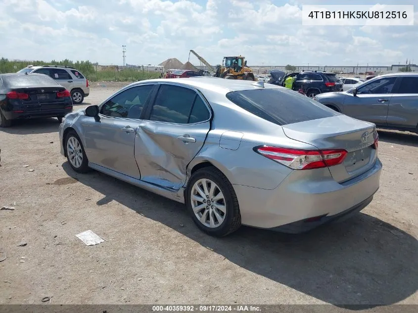 4T1B11HK5KU812516 2019 Toyota Camry Le