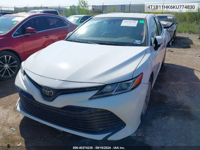 4T1B11HK6KU774830 2019 Toyota Camry L/Le/Xle/Se/Xse