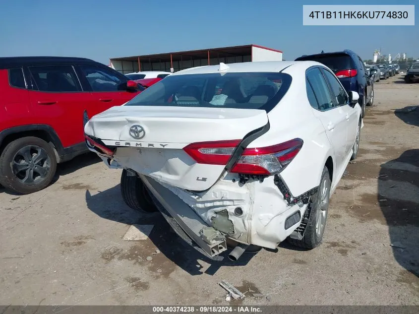 2019 Toyota Camry L/Le/Xle/Se/Xse VIN: 4T1B11HK6KU774830 Lot: 40374238