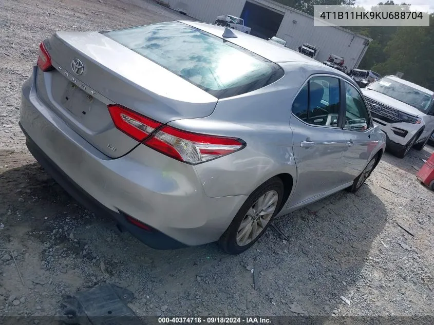 2019 Toyota Camry Le VIN: 4T1B11HK9KU688704 Lot: 40374716