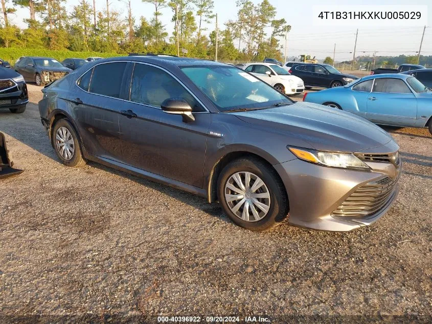 2019 Toyota Camry Hybrid Le VIN: 4T1B31HKXKU005029 Lot: 40396922