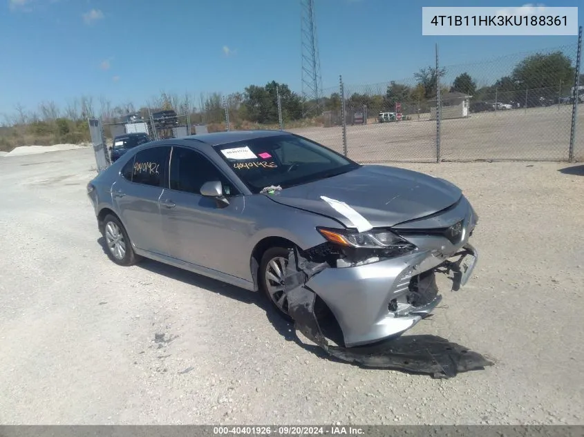 2019 Toyota Camry L/Le/Xle/Se/Xse VIN: 4T1B11HK3KU188361 Lot: 40558449