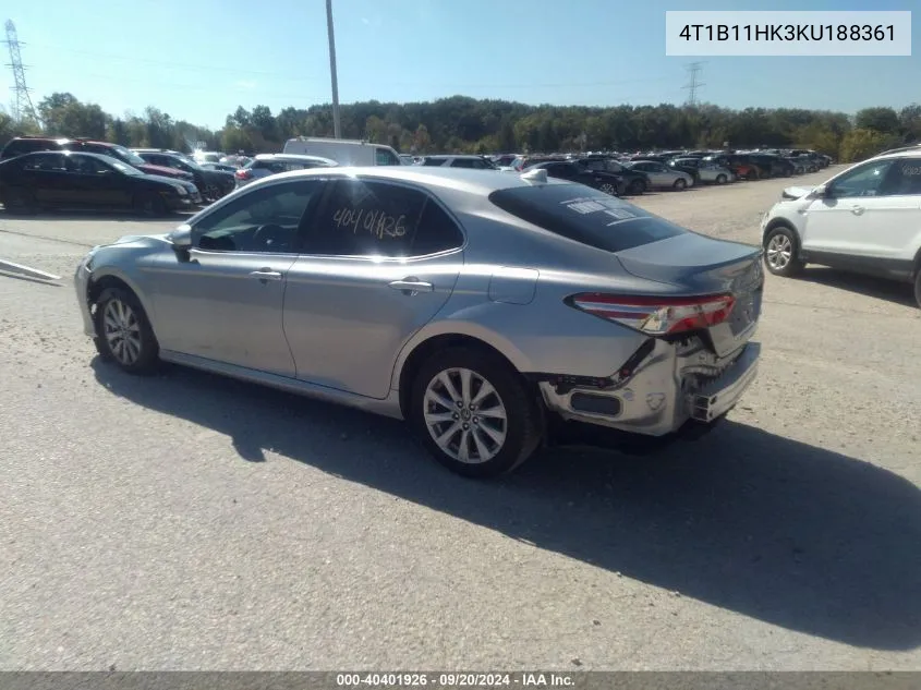 4T1B11HK3KU188361 2019 Toyota Camry L/Le/Xle/Se/Xse