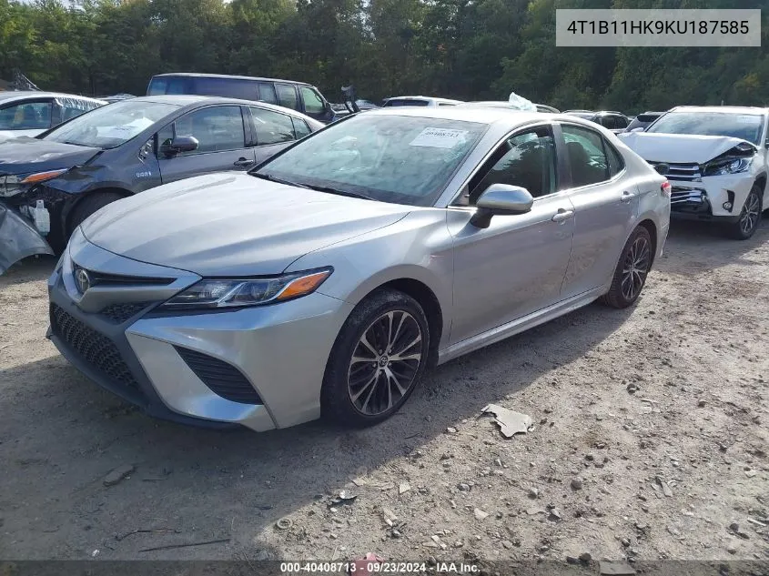 2019 Toyota Camry Se VIN: 4T1B11HK9KU187585 Lot: 40408713