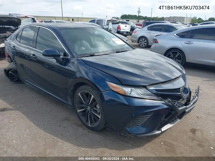 2019 Toyota Camry Xse VIN: 4T1B61HK5KU703474 Lot: 40435053